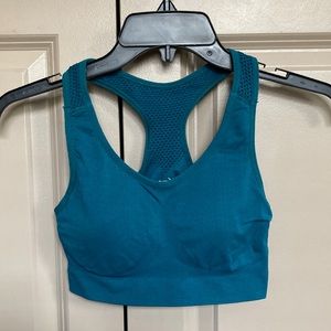 Old Navy Go Dry Active Medium Support Sports Bra w/ Removable Cups- Teal- Medium